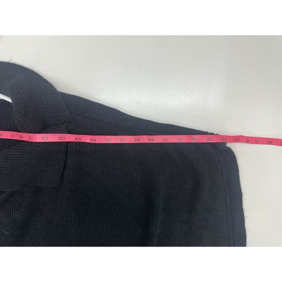 Specialty House Womens Sweater Cape One Size Black Top Button Vintage - Picture 8 of 10